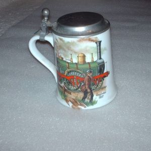 Vintage colorful Seltmann Weiden beer stein w/ lid